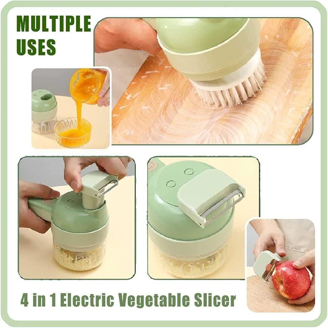 4 in 1 Portable Electric Vegetable Cutter Set - My Store