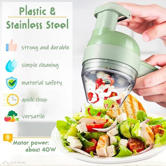 4 in 1 Portable Electric Vegetable Cutter Set - My Store