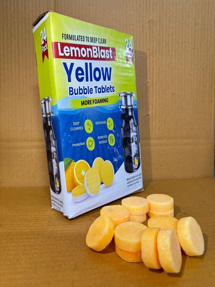 LemonBlast Yellow Bubble Tablets (24pc) - My Store